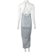 Sexy Women's Dress Sexy Backless Sleeveless Slim Bodycon Party Evening Maxi Dresss Vestido de festa IMY66