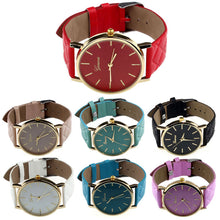 Watch women Analog Quartz Watches Plaid Leather Women Casual Dress Wristwatches relogios feminino IMY66