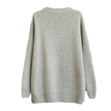 Women Clothing Vintage Women Animal Rabbit Printted Knitted Casual Loose Pullover Sweater IMY66