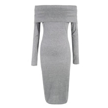 Dress For Women Long Sleeve Sexy Off Shoulder Sheath Bodycon Bandage Party Knee Dress vestido femininos IMY66