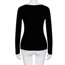 Sexy Women Zipper Strap T-Shirts Casual Round Neck Long Sleeve Tops Tee Shirts femme camisetas y tops IMY66