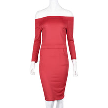 Women Dress Off Shoulder Long Sleeve Dresses Sexy Club Party Bodycon Long Maxi Dresses vestidos femininos IMY66