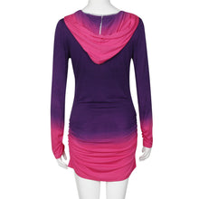 Women Hoodies Sweatshirts Casual Print Long Sleeve Hooded Gradient Color Shirt Tops Blouse Blusas feminina IMY66