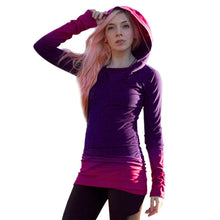 Women Hoodies Sweatshirts Casual Print Long Sleeve Hooded Gradient Color Shirt Tops Blouse Blusas feminina IMY66