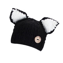 Baby Hats&Caps Cat Ear Shaped Kids Bomber Hats Beanie Shawl Children Hats Handmade Knitted Baby Accessories IMY66