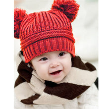 Baby Kint Hat Korean Unisex Baby Boy Girl Children Dual Ball Knit Sweater Cap Star Hats Beanies Accessories IMY66