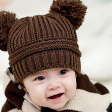 Baby Kint Hat Korean Unisex Baby Boy Girl Children Dual Ball Knit Sweater Cap Star Hats Beanies Accessories IMY66