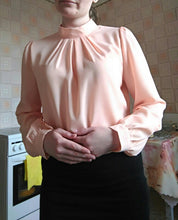 Blusas feminina Women Elegant Chiffon Blouses Sexy Blouse Shirt Casual Long Sleeve Shirt Ladies Work Office Shirt IMY66
