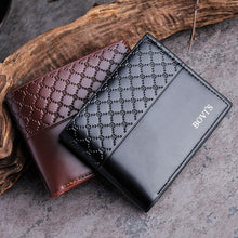 Men PU Leather Card Cash Receipt Organizer Bifold Wallet Purse With Card Holders Money bag for male IMY66