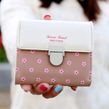 Casual Women Short Wallets Lady Credit ID Cards Holder Flower Purse Luxury Designer Handbag Fresh Stye Small Bags IMY66