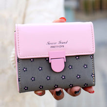 Casual Women Short Wallets Lady Credit ID Cards Holder Flower Purse Luxury Designer Handbag Fresh Stye Small Bags IMY66