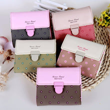 Casual Women Short Wallets Lady Credit ID Cards Holder Flower Purse Luxury Designer Handbag Fresh Stye Small Bags IMY66