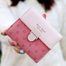 Casual Women Short Wallets Lady Credit ID Cards Holder Flower Purse Luxury Designer Handbag Fresh Stye Small Bags IMY66