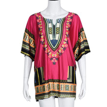 African Dresses For Women Dashiki Africa Clothing Traditional Print Dresses Designs Loose T-Shirt Dress IMY66