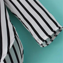 Casual Striped Shirts Women Lady Sexy V-neck Long Sleeve Chiffon Blouse Tops blusa feminina vetement femme IMY66