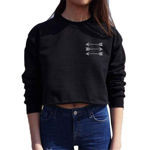 Crop Tops For Women Round Neck Long Sleeve T-Shirts Print Tee Shirt femme Tops Short Sweater camiseta mujer IMY66