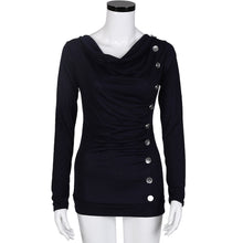 Women Clothing Casual Long Sleeve Button Tops Sexy Tee Shirt femme vestidos camisetas y tops IMY66