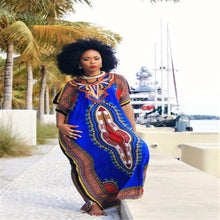 Traditional African Print Dashiki Nice Neck Embroidered African Dresses for Women vestidos femininos IMY66