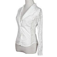 Korean Slim Coat Office Clothes Women Sexy Long Sleeve Lace Crochet Small Blazer Jacket feminino IMY66