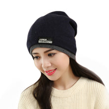 Korean Women Men Beanie Wool Warm Hat Scarf Knitting Skull Hairbands Bonnet Hiver IMY66