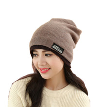 Korean Women Men Beanie Wool Warm Hat Scarf Knitting Skull Hairbands Bonnet Hiver IMY66