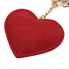 Romantic Women Key Chain Love Heart Pendant Leather tassel Rhinestone crystal Key chain key rings For Bag IMY66