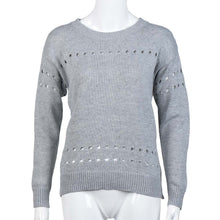 Sexy Hollow Casual Knitting Sweater For Womens Long Sleeve Backless Bowknot Knitwear Pullovers pull femme IMY66