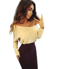 Solid V Neck T-Shirts For Women Sexy Loose Long-sleeved Tee shirt femme Bottoming Shirt camisetas y tops IMY66