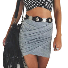 Street Style Women Lady High Waist Short Skirt Sexy Bandage Bodycon Cross Fold Pencil Mini Skirts 5 Colors IMY66