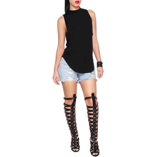 Style Women Sexy Hollow Halter Vest Top Sleeveless Blouse Casual Tank Tops T-Shirt blusas femininas IMY66