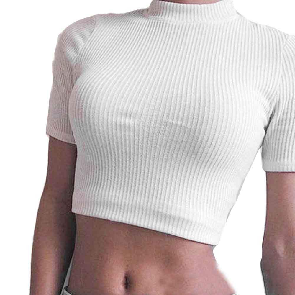 Summer Fashion Women's Crop Tops Sexy Long Sleeve Women's T-shirt