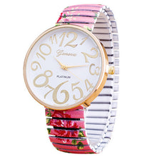 Watch Women Antique Roses Stretchable Watch Flower Geneva Watch Women Quartz Watches Relogio Feminino IMY66