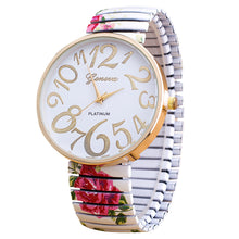 Watch Women Antique Roses Stretchable Watch Flower Geneva Watch Women Quartz Watches Relogio Feminino IMY66