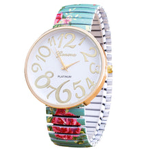 Watch Women Antique Roses Stretchable Watch Flower Geneva Watch Women Quartz Watches Relogio Feminino IMY66