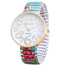 Watch Women Antique Roses Stretchable Watch Flower Geneva Watch Women Quartz Watches Relogio Feminino IMY66