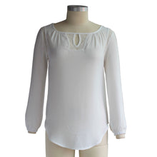 Women Blouse Shirt Casual Irregular Loose Hollow Lace Splice Long Sleeve Tops Shirts White Blusas feminina IMY66