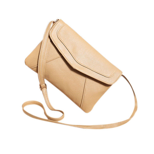 Women Leather Shoulder Bag Candy Color Message Bags Envelopes Satchel Body Tote Handbag IMY66