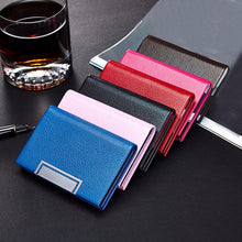 Women Men PU Leather Credit Card Package Card Holder Business Card Case Bag Mini Box Pocket Wallet Case IMY66