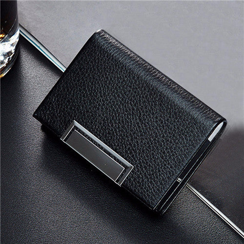 Women Men PU Leather Credit Card Package Card Holder Business Card Case Bag Mini Box Pocket Wallet Case IMY66