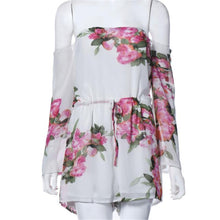 macaquinho Jumpsuit Women Sexy Long Sleeve Playsuit Bodysuit Floral Print Jumpsuits overalls for women IMY66