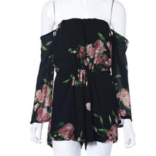 macaquinho Jumpsuit Women Sexy Long Sleeve Playsuit Bodysuit Floral Print Jumpsuits overalls for women IMY66