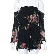 macaquinho Jumpsuit Women Sexy Long Sleeve Playsuit Bodysuit Floral Print Jumpsuits overalls for women IMY66