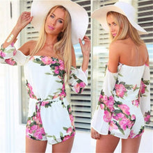 macaquinho Jumpsuit Women Sexy Long Sleeve Playsuit Bodysuit Floral Print Jumpsuits overalls for women IMY66