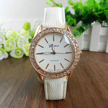 Geneva Quartz Watch Women Ladies PU Leather Rhinestone Dress Wristwatches Clocks Watch Relogio reloj mujer IMY66