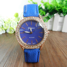 Geneva Quartz Watch Women Ladies PU Leather Rhinestone Dress Wristwatches Clocks Watch Relogio reloj mujer IMY66