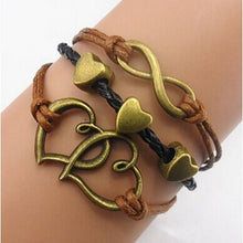 Handmade Adjustable Cross Multilayer Bracelet Women Girl Faith Heart Love Wristband Promotions IMY66