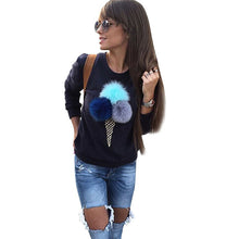 Hottest Trend Women Sweatshirt Blouse Kawaii Pompon Long Sleeve Pullovers Women Hoodies Streetwear sudaderas mujer IMY66