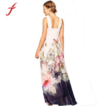 Long Dress Women Casual Fit and Flare Floral Sleeveless Maxi Dress BOhemian Style Dress vestidos femininos IMY66
