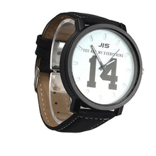 Lovers Couple Watches Women Men PU Leather Band Printed 13 14 Quartz Wrist Watch montre femme reloj hombre Clock IMY66