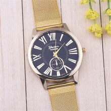 Luxury Men Watch Gold Full Stainless Steel Mesh Strap Rome Digital Quartz Watches Men Clock relogio masculino IMY66